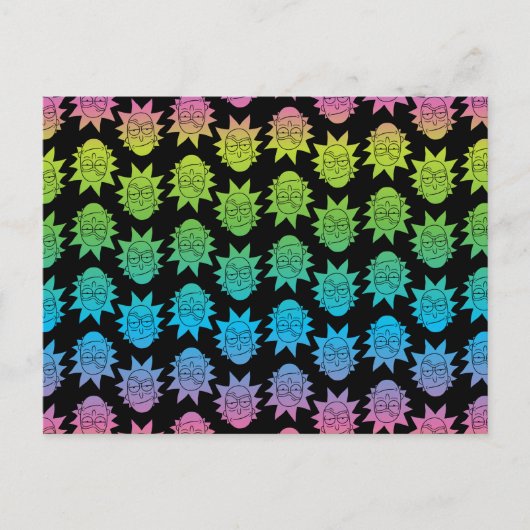 RICK UND MORTY™ | Rainbow Rick Head Einladungspostkarte (Vorderseite)