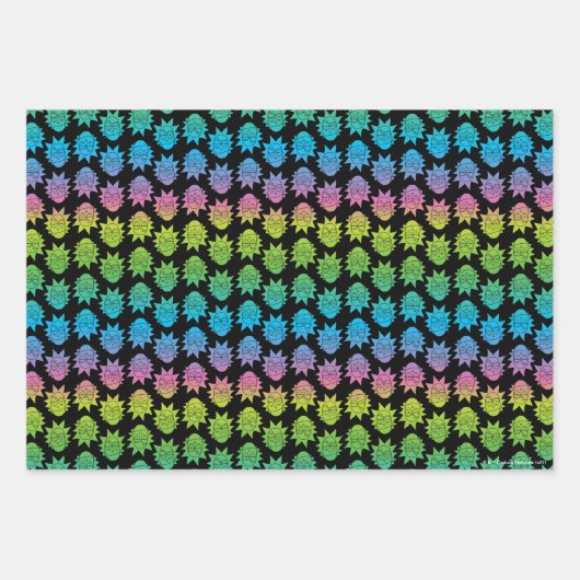 RICK UND MORTY™ | Rainbow Rick Head Geschenkpapier Set (Vorderseite 2)