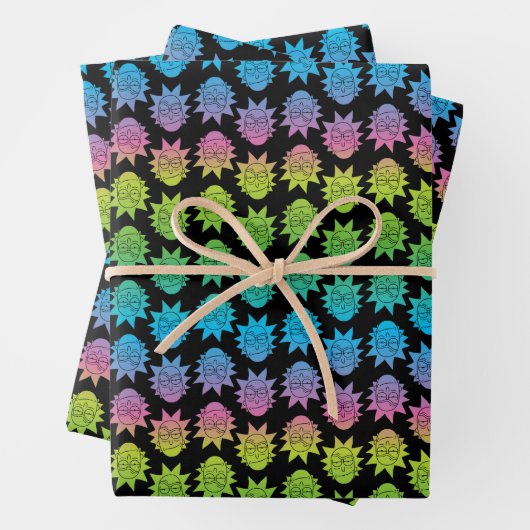 RICK UND MORTY™ | Rainbow Rick Head Geschenkpapier Set (Beispiel)