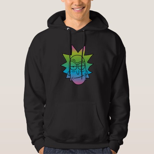 RICK UND MORTY™ | Rainbow Rick Head Hoodie (Vorderseite)