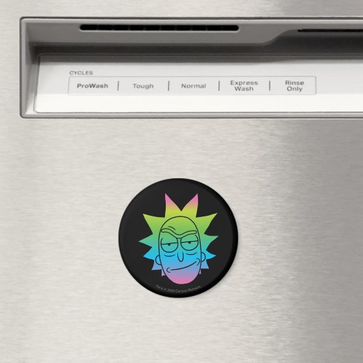 RICK UND MORTY™ | Rainbow Rick Head Magnet (In Situ (Geschirrspüler))