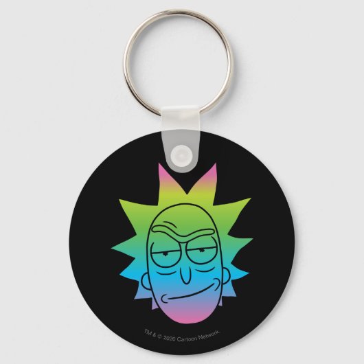 RICK UND MORTY™ | Rainbow Rick Head Schlüsselanhänger (Vorderseite)