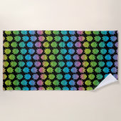 RICK UND MORTY™ | Rainbow Rick Head Strandtuch (Vorderseite)