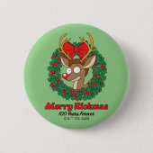Rick und Morty | Reindeer Morty Merry Rickmas Button (Vorderseite)