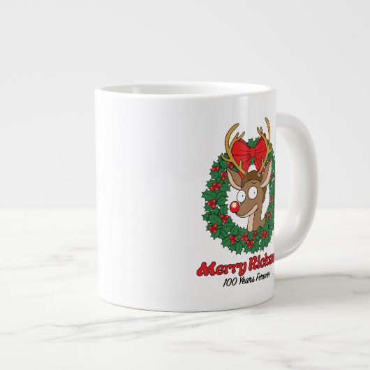 Rick und Morty | Reindeer Morty Merry Rickmas Jumbo-Tasse (Vorderseite Rechts)