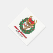 Rick und Morty | Reindeer Morty Merry Rickmas Serviette (Ecke)