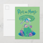 RICK UND MORTY™ | Rettung des Portals Einladungspostkarte (Vorne/Hinten)