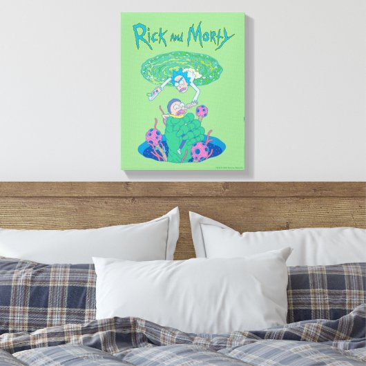 RICK UND MORTY™ | Rettung des Portals Leinwanddruck (Insitu (Schlafzimmer))