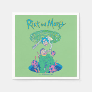 RICK UND MORTY™ Rettung des Portals Serviette