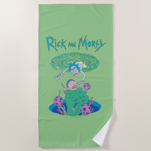 RICK UND MORTY™ | Rettung des Portals Strandtuch (Vorderseite)