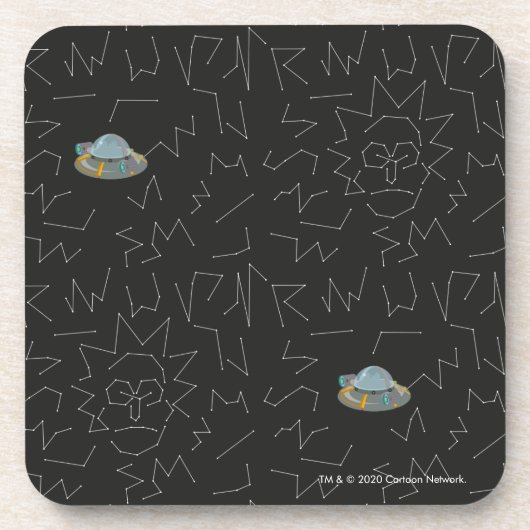 RICK UND MORTY™ | Rick Constellation Pattern Getränkeuntersetzer (Vorderseite)