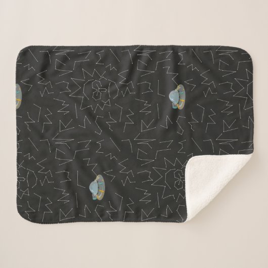 RICK UND MORTY™ | Rick Constellation Pattern Sherpadecke (Vorderseite (Horizontal))