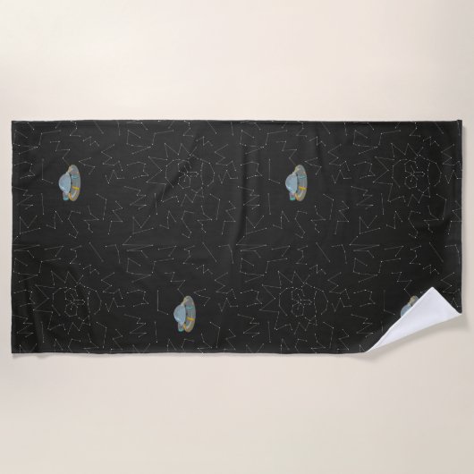 RICK UND MORTY™ | Rick Constellation Pattern Strandtuch (Vorderseite)