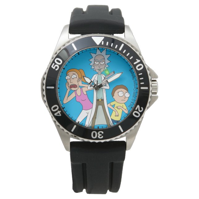 RICK UND MORTY™ | Rick, Morty und Summer Armbanduhr (Vorderseite)