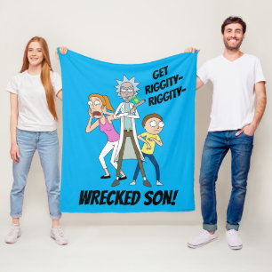 RICK UND MORTY™ Rick, Morty und Summer Fleecedecke