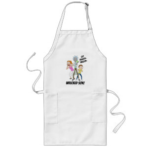 RICK UND MORTY™   Rick, Morty und Summer Lange Schürze
