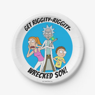 RICK UND MORTY™ Rick, Morty und Summer Pappteller