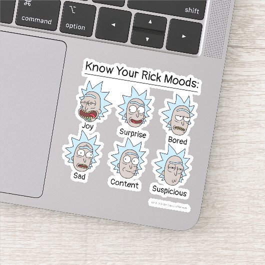 RICK UND MORTY™ | Rick's Moods Aufkleber (Detail)