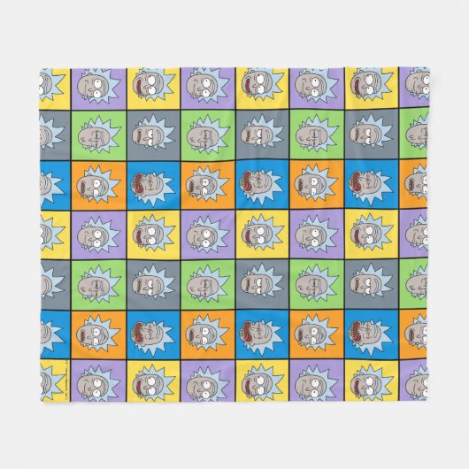 RICK UND MORTY™ | Rick's Moods Fleecedecke (Vorderseite (Horizontal))