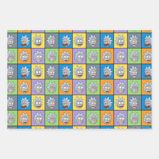 RICK UND MORTY™ | Rick's Moods Geschenkpapier Set (Vorderseite 3)