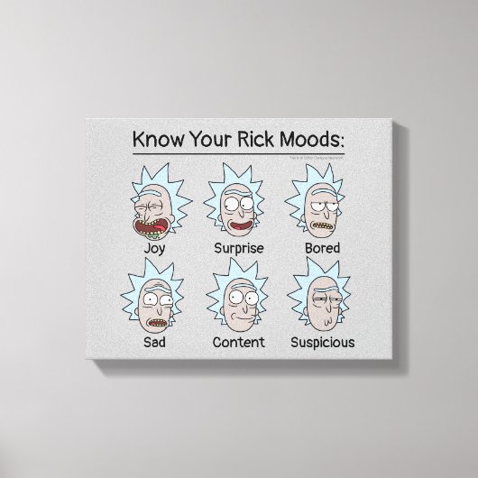 RICK UND MORTY™ | Rick's Moods Leinwanddruck (Vorderseite)