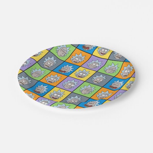 RICK UND MORTY™ | Rick's Moods Pappteller (Schrägansicht)