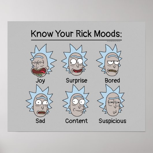 RICK UND MORTY™ | Rick's Moods Poster (Vorne)