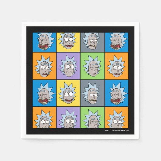RICK UND MORTY™ | Rick's Moods Serviette (Vorderseite)