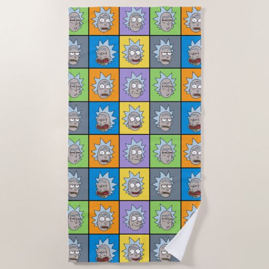 RICK UND MORTY™ | Rick's Moods Strandtuch (Vorderseite)