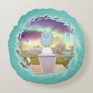 RICK UND MORTY™   Rick's Private Place Rundes Kissen