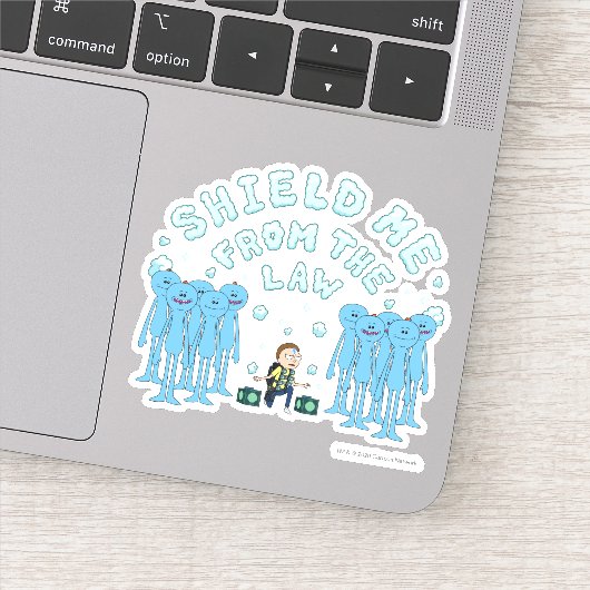 RICK UND MORTY™ | Schutz vor dem Gesetz Aufkleber (Detail)