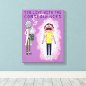 RICK UND MORTY™ | Sie leben mit den Folgen Leinwanddruck (Insitu (Holzboden))