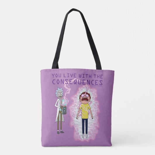 RICK UND MORTY™ | Sie leben mit den Folgen Tasche (Rückseite)