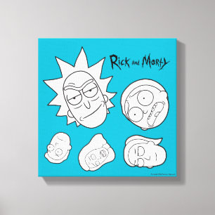 RICK UND MORTY™   Smith Family Head Muster Leinwanddruck