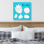 RICK UND MORTY™ | Smith Family Head Muster Leinwanddruck (Insitu (Schlafzimmer))