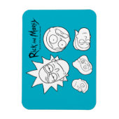 RICK UND MORTY™ | Smith Family Head Muster Magnet (Vertikal)