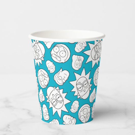 RICK UND MORTY™ | Smith Family Head Muster Pappbecher (Vorderseite)