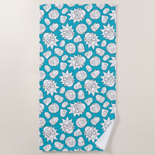 RICK UND MORTY™ | Smith Family Head Muster Strandtuch (Vorderseite)