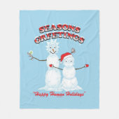 Rick und Morty | Snowmen - Grüße der Saison Fleecedecke (Vorderseite)