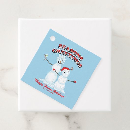 Rick und Morty | Snowmen - Grüße der Saison Geschenkanhänger (Beispiel)