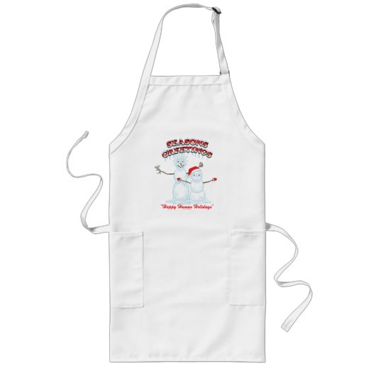 Rick und Morty | Snowmen - Grüße der Saison Lange Schürze (Vorne)