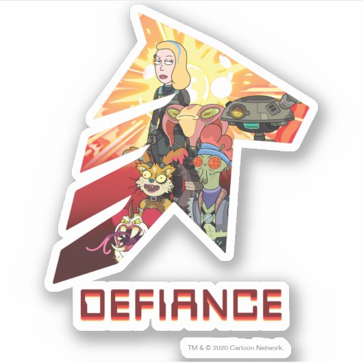 RICK UND MORTY™ | Space Beth Defiance Crew Aufkleber (Vorderseite)