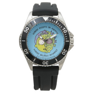 RICK UND MORTY™ Stilisiertes Morty Fly Zitat Armbanduhr