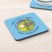 RICK UND MORTY™ | Stilvolles Morty Fly Zitat Getränkeuntersetzer (Linke Seite)