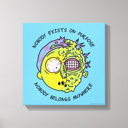 RICK UND MORTY™ | Stilvolles Morty Fly Zitat Leinwanddruck (Vorderseite)