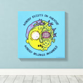 RICK UND MORTY™ | Stilvolles Morty Fly Zitat Leinwanddruck (Insitu (Holzboden))