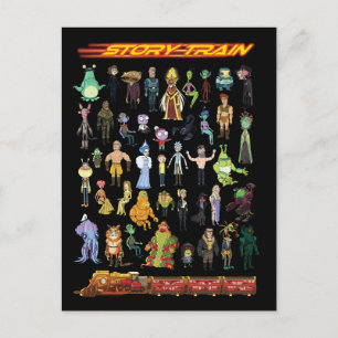 RICK UND MORTY™   Story Train Einladungspostkarte