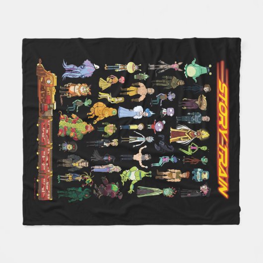 RICK UND MORTY™ | Story Train Fleecedecke (Vorderseite (Horizontal))