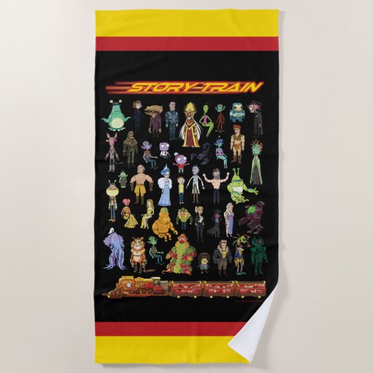 RICK UND MORTY™ | Story Train Strandtuch (Vorderseite)