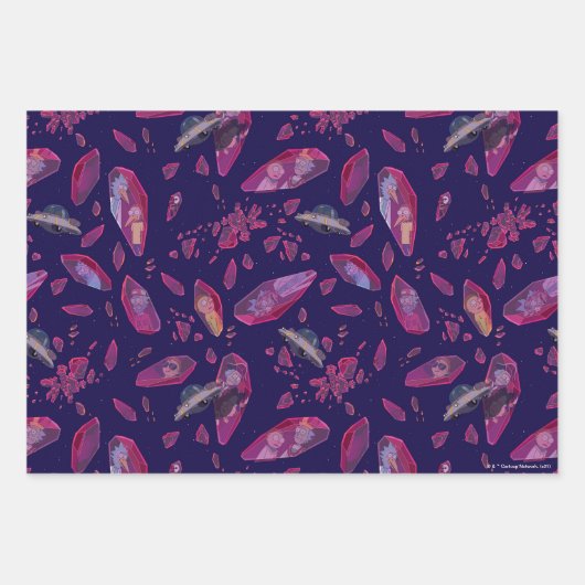 Rick und Morty Time Crystal Pattern Geschenkpapier Set (Vorderseite 2)